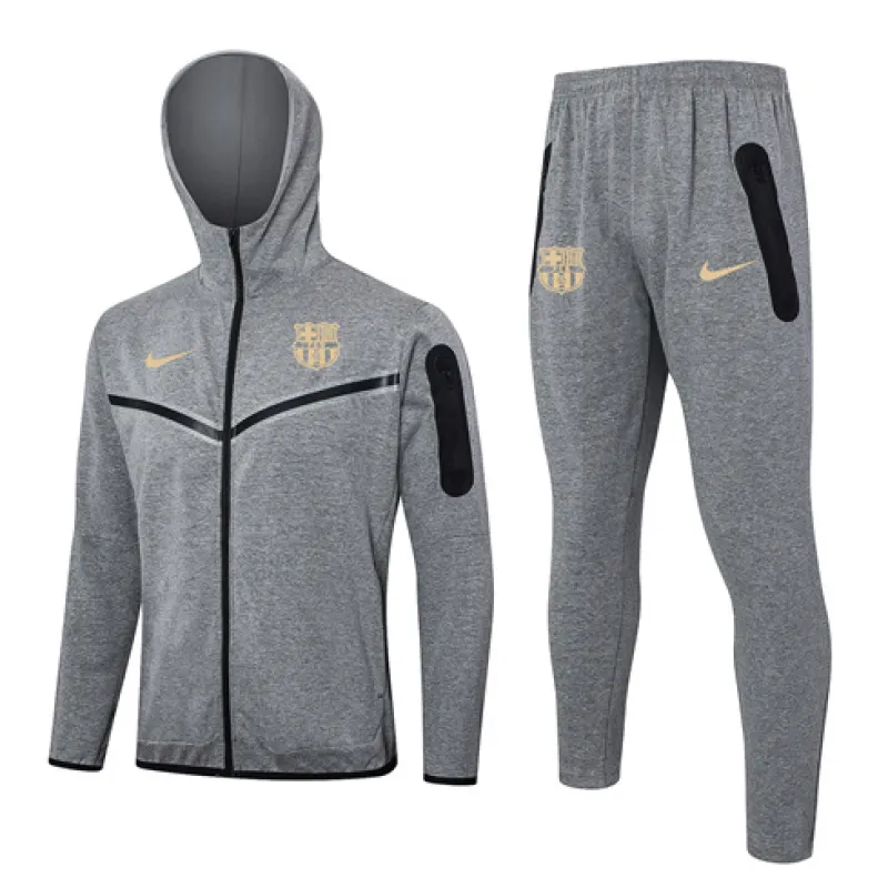 Chaqueta deportiva con capucha del FC Barcelona 2024/25 - Gris