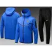 Barcelona 2024/25 chaqueta de entrenamiento con capucha azul