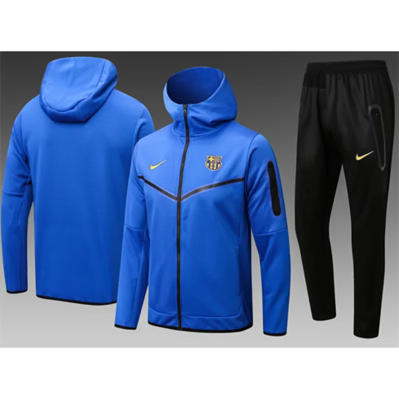 Barcelona 2024/25 chaqueta de entrenamiento con capucha azul