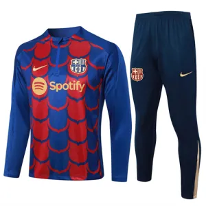 FC Barcelona Kinder-Sportbekleidung 2024/25 - Rot/Blau
