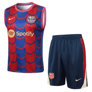 Set di shorts e gilet del FC Barcelona 2024/25 - Rosso/Blu
