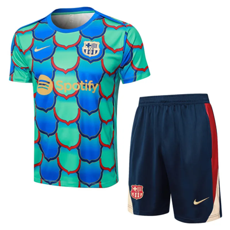 Camiseta de entrenamiento + Pantalones cortos del FC Barcelona 2024/25 - Verde