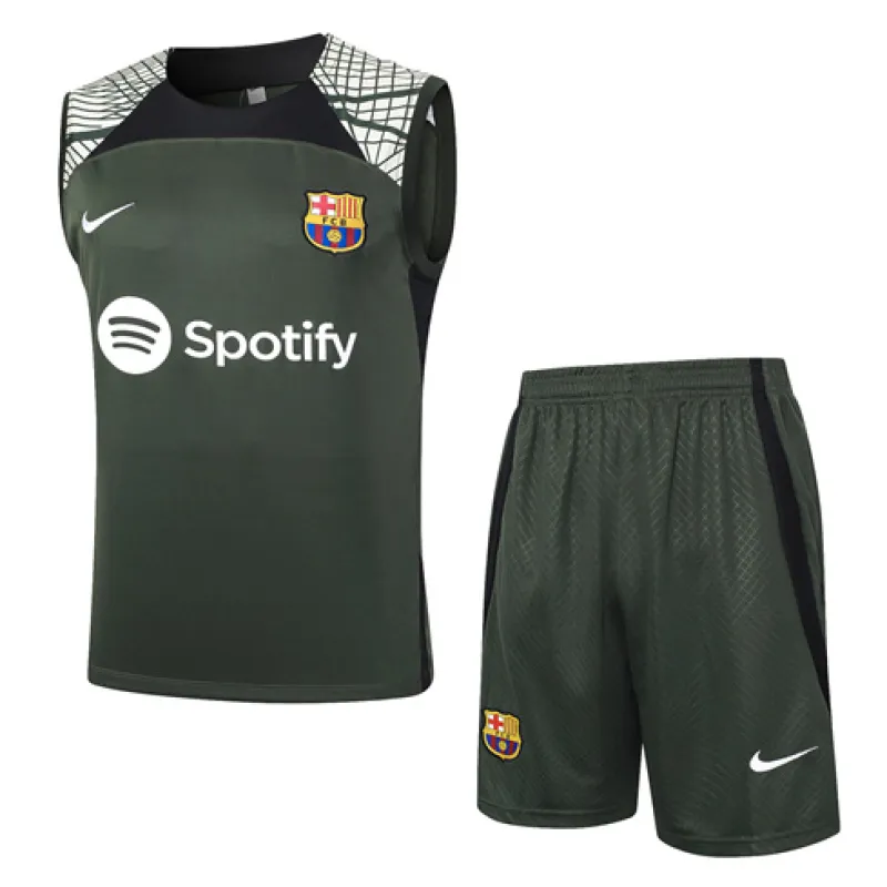 Conjunto de pantalones cortos y chaleco del FC Barcelona 2024/25 - Verde