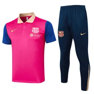Camisa Polo de entrenamiento + Pantalones del FC Barcelona 2024/25 - Rosa