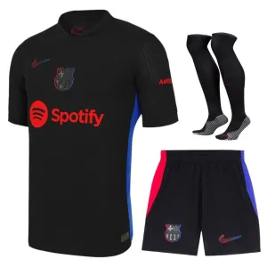 Set di maglia per bambini di FC Barcelona per le partite trasferta 2024-25 - Nero