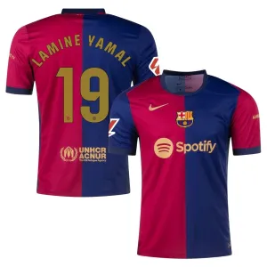 Lamine Yamal Maglia per bambini di casa di FC Barcelona 2024-25 - Blu/Rosso