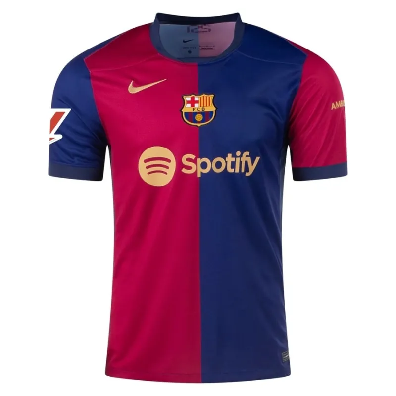 Gavi Conjunto de camisetas para niños de casa de FC Barcelona 2024-25 - Azul/Rojo
