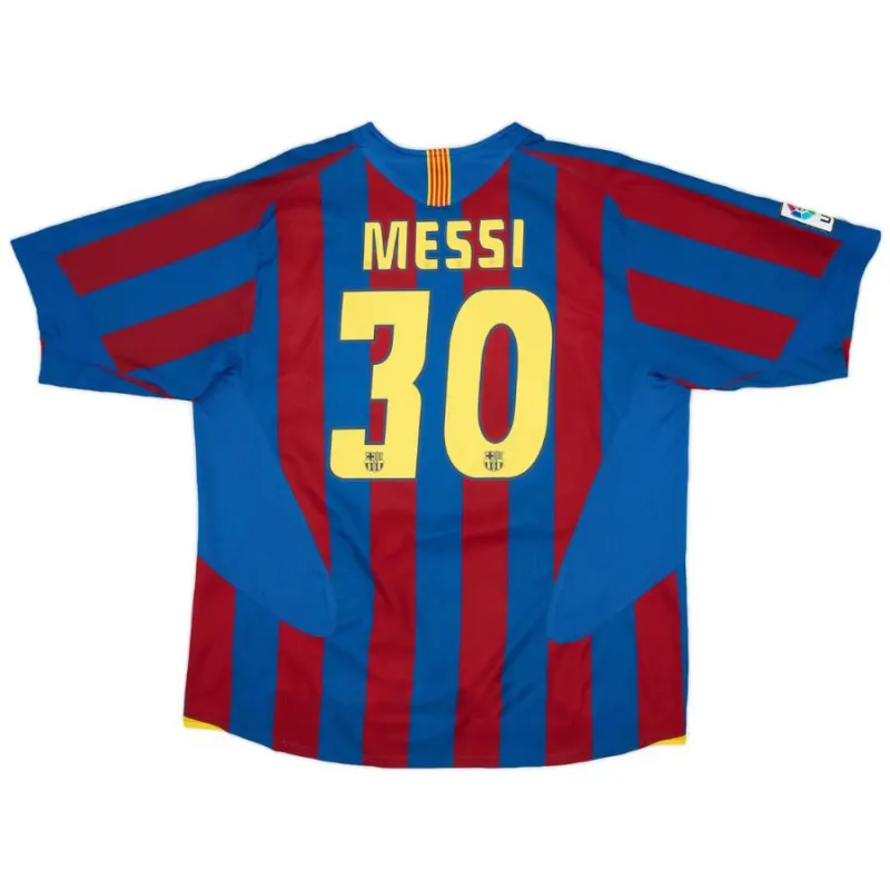 Messi Retro Trikot 2005/06 Heimspiel - Rot/Blau