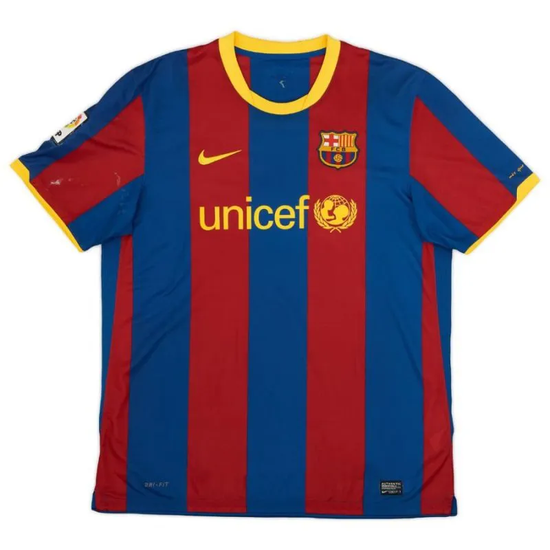 Maglia retro di Messi per il Barcelona, casa 2010/11 - Rosso/Azzurro