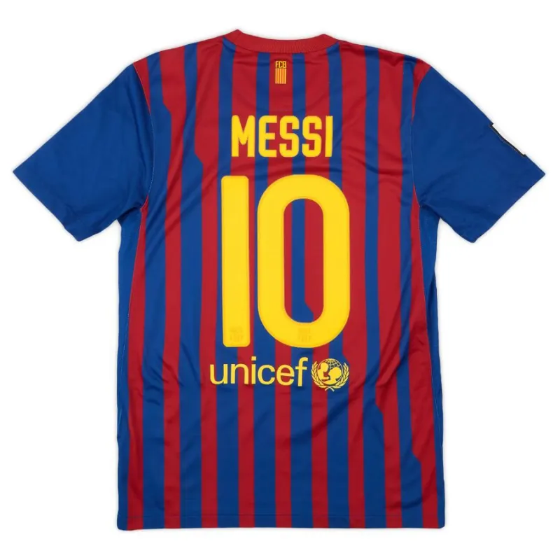 Maglia retro di Messi per il Barcelona, casa 2011/12 - Rosso/Azzurro