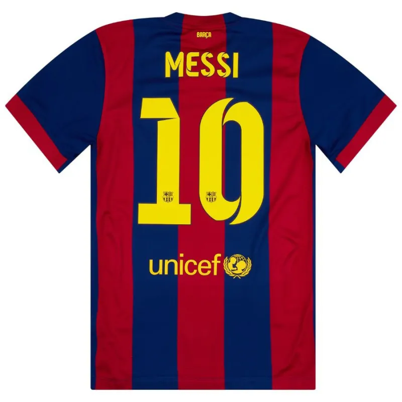 Maglia retro di Messi per il Barcelona, casa 2014/15 - Rosso/Azzurro