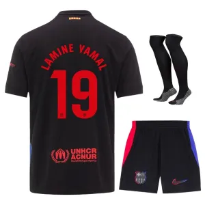 Kit bambino away del FC Barcelona LAMING YAMAL 2024/25 - Nero