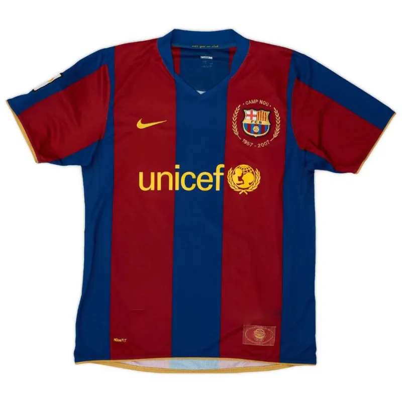 Maillot rétro de Henry pour le Barcelona, domicile 2007/08 - Rouge/Bleu