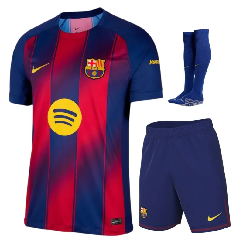 Ensemble de maillot domicile enfant du FC Barcelone 2025/26 - Rouge/Bleu