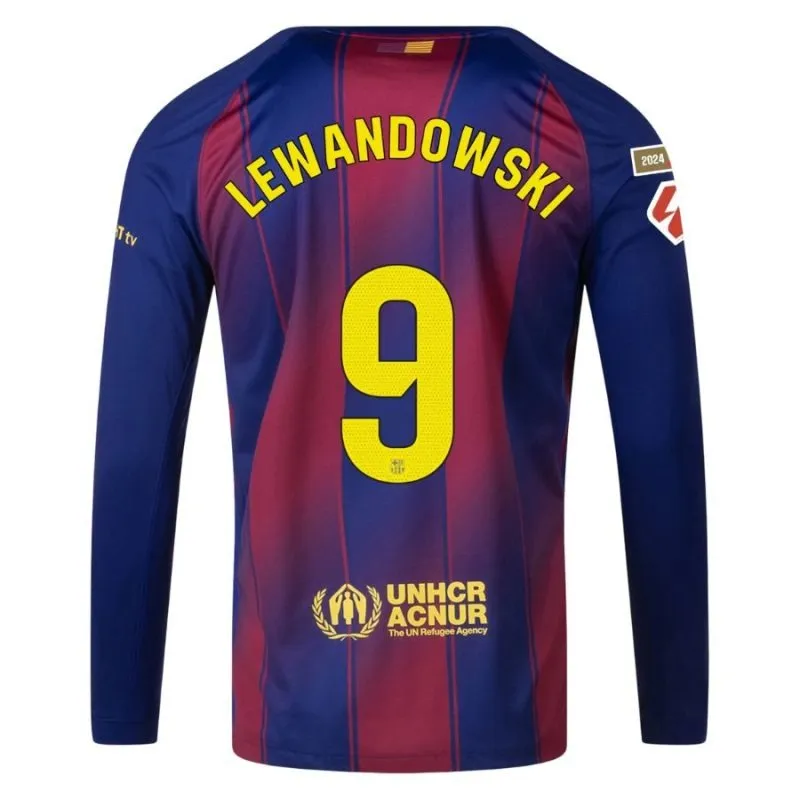 Barcelona Heimtrikot Langarm 2025/26 LEWANDOWSKI