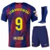Ensemble de maillot enfant à domicile du FC Barcelone LEWANDOWSKI 2025/26 - Rouge/Bleu