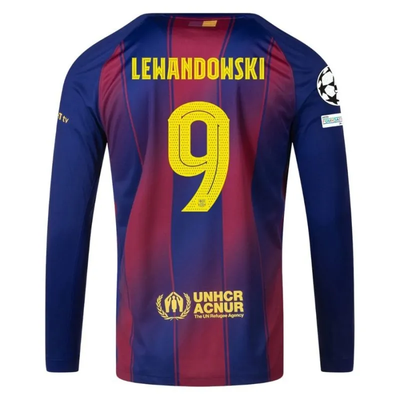 Barcelona Heimtrikot Langarm UCL 2025/26 LEWANDOWSKI