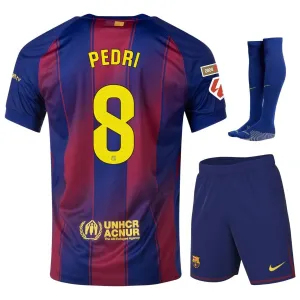 FC Barcelona PEDRI 2025/26 Kinder-Heimtrikot-Set - Rot/Blau