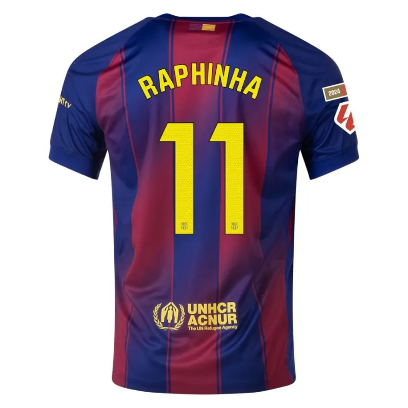 FC Barcelona RAPHINHA 2025/26 Kinder-Heimtrikot - Rot/Blau