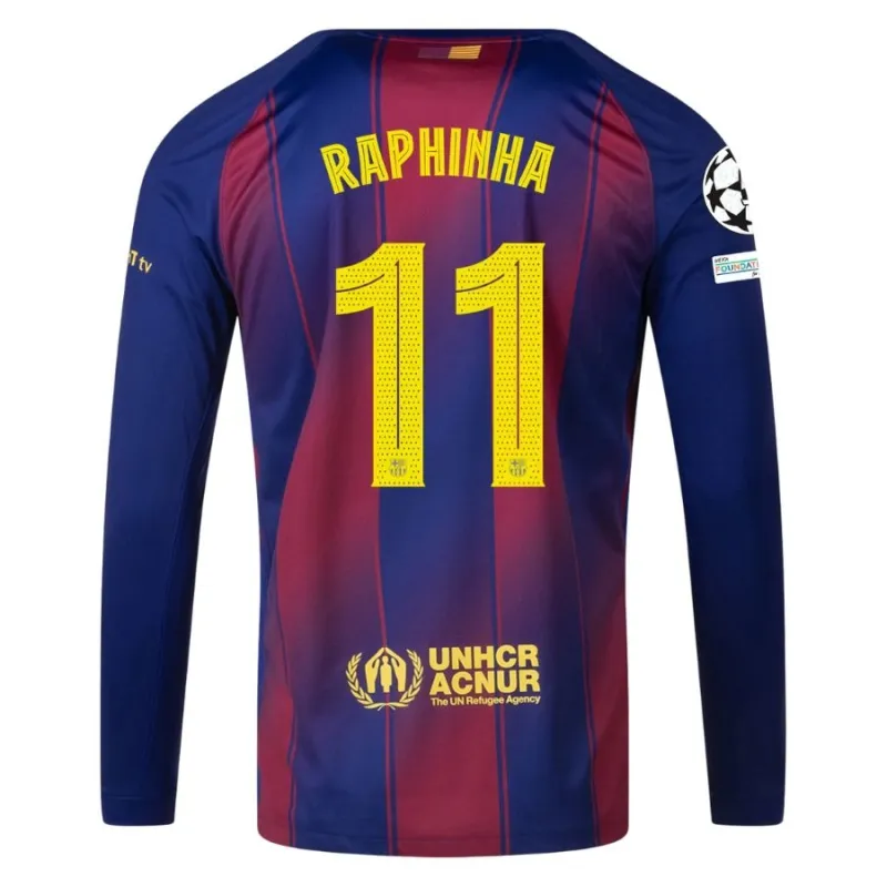 Barcelona Heimtrikot Langarm UCL 2025/26 RAPHINHA