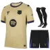 Ensemble de maillot extérieur enfant du FC Barcelone 2025/26 - Beige