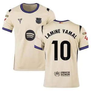 Barcelona YAMAL 2025/26 Auswärtstrikot Kinder - Beige