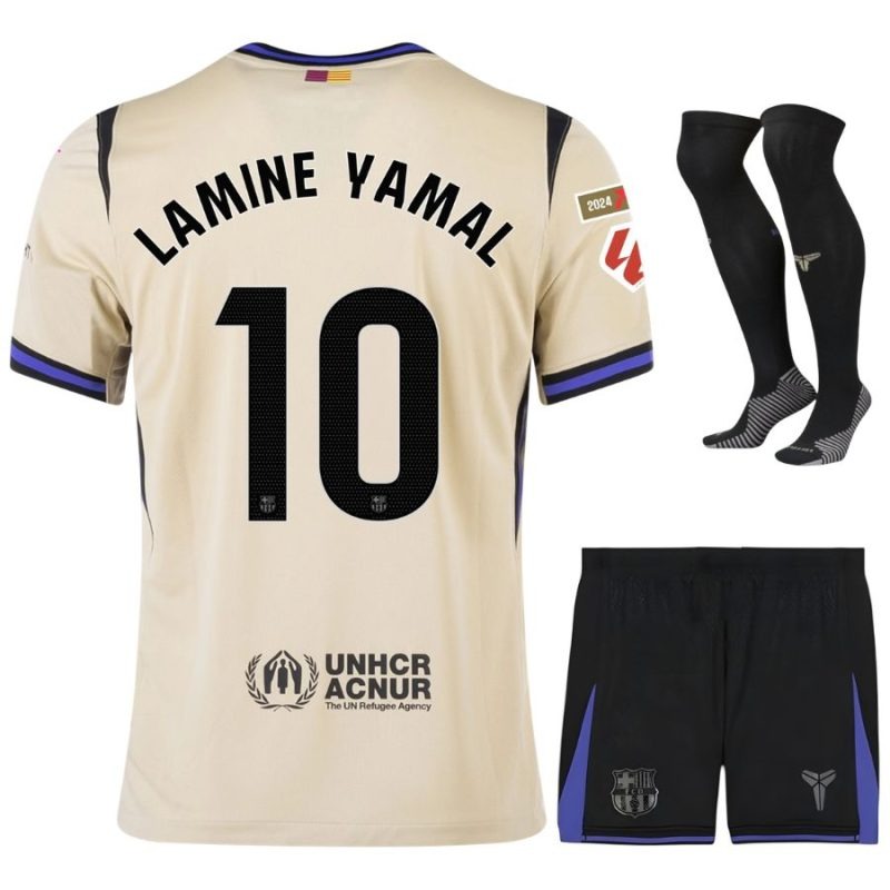 Barcelona YAMAL 2025/26 Conjunto Visitante Infantil - Beige