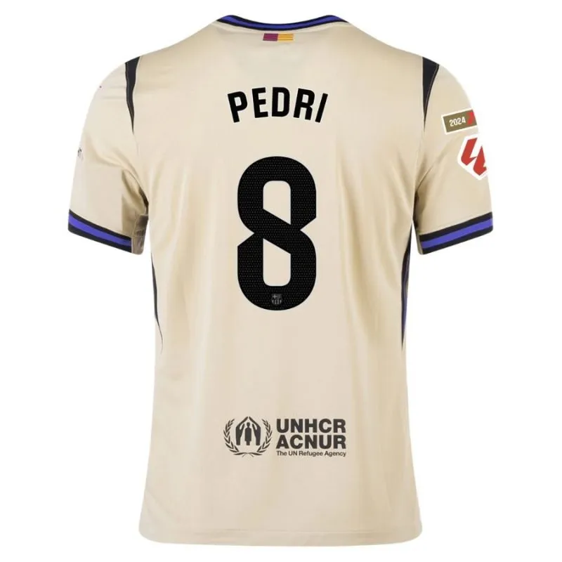 Barcelone PEDRI 2025/26 Maillot Extérieur Enfant - Beige