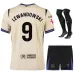 Barcelona LEWANDOWSKI 2025/26 Conjunto Infantil Camiseta Visitante - Beige