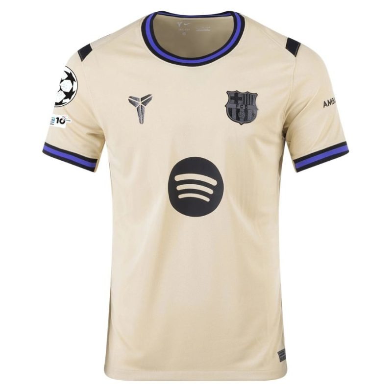 Barcelone RAPHINHA UCL 2025/26 Maillot Extérieur Enfant - Beige