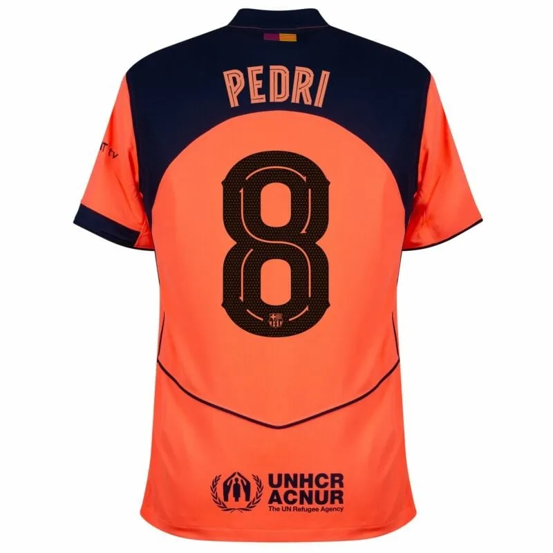 Ensemble Maillot Third Enfant de Barcelone PEDRI 2025/26 - Orange