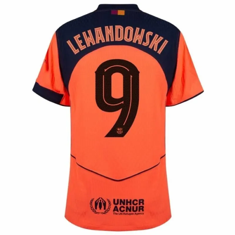 Barcelona LEWANDOWSKI 2025/26 Drittes Kinder-Trikot-Set - Orange