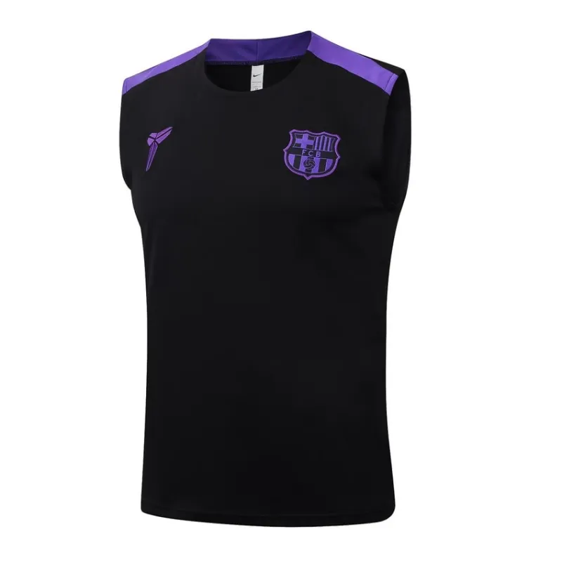 Barcelona 2025/26 Shorts und Tank Set Schwarz Lila