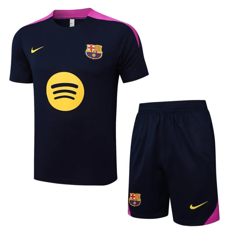 Barcelona 2025/26 Trainingsshirt + Shorts - Schwarz/Rosa