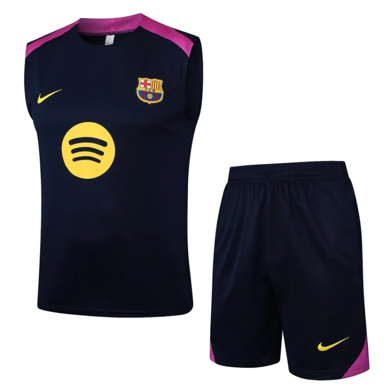 Barcelona 2025/26 Shorts und Tank-Top Set - Schwarz/Rosa
