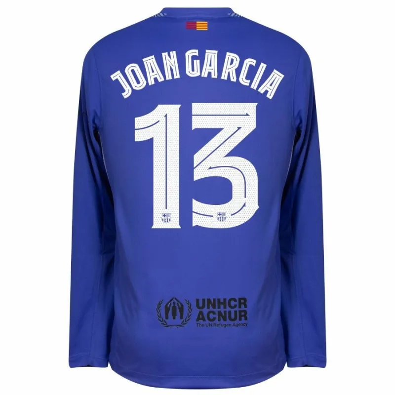 Barcelona JOAN GARCIA 2025/26 Auswärtstorwarttrikot mit langen Ärmeln - Blau