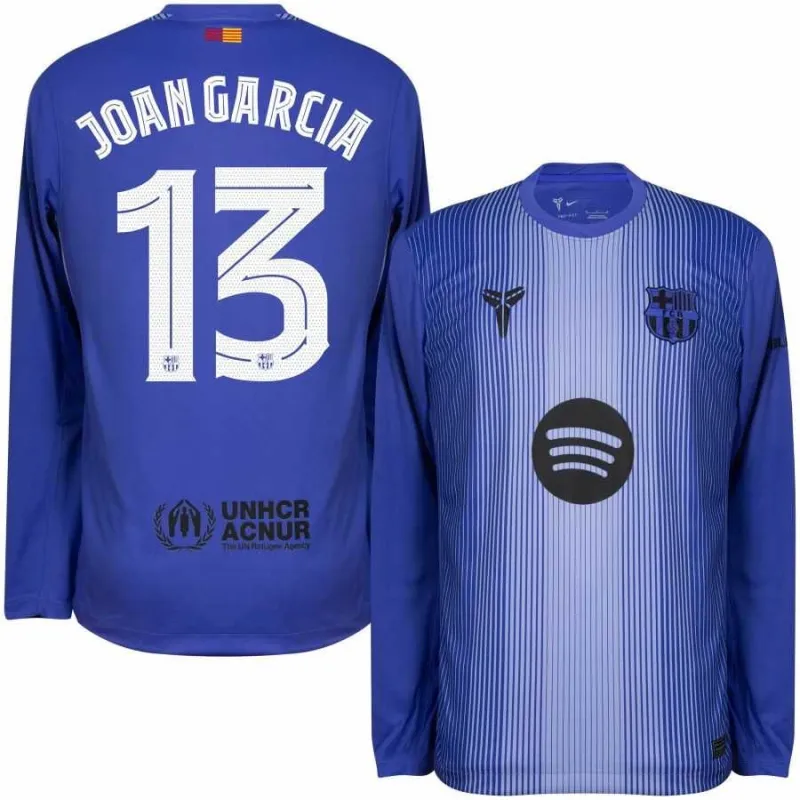 Barcelona JOAN GARCIA 2025/26 Auswärtstorwarttrikot mit langen Ärmeln - Blau