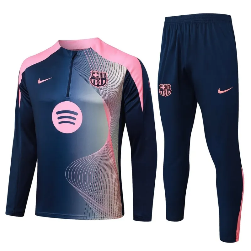 Barcelona 2025/26 Trainingsanzug - Blau/Rosa