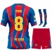 Barcelona PEDRI 2025/26 Cuarto Conjunto Infantil Camiseta - Azul/Rojo