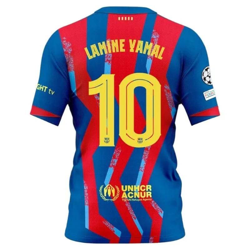 Barcelona LAMINE YAMAL 2025/26 Viertes Kinder-Set Trikot - Blau/Rot
