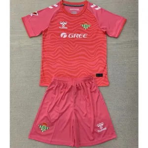 Maglia e pantaloncini di portiere per bambini di Real Betis 2024/25 - Rosa