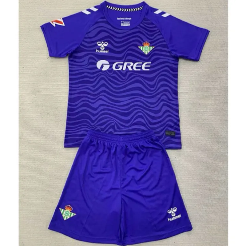 Real Betis Maglia e pantaloncini di portiere per bambini 2024/25 - Blu