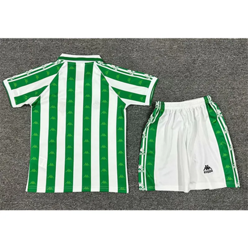 Maillot rétro pour enfants de Real Betis 1995 - 97 domicile - Vert/Blanc