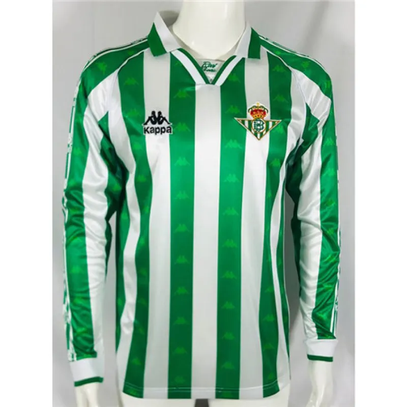 Real Betis Retro Long-sleeved Jersey 1995-97 Home - Green/White