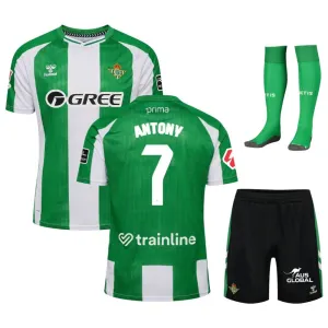 Antony Conjunto de camisa infantil local del Real Betis 2025/26 - Verde/Blanco