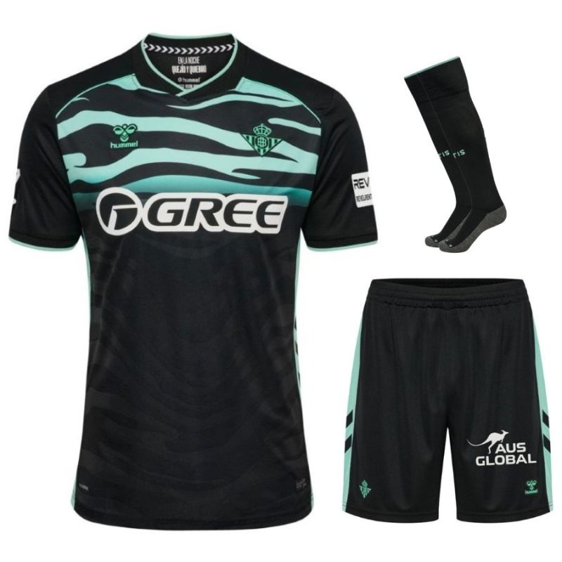 Real Betis 2025/26 Kinder Set Dritttrikot - Schwarz