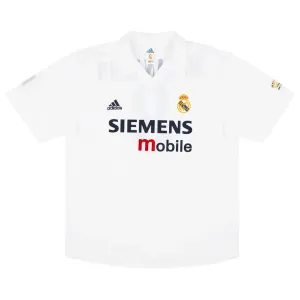 Real Madrid 2002/03 Maillot domicile rétro - Blanc