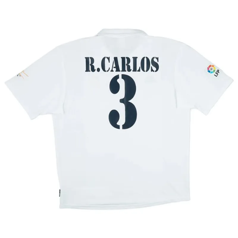 Real Madrid R.CARLOS 2002/03 Maillot domicile rétro - Blanc