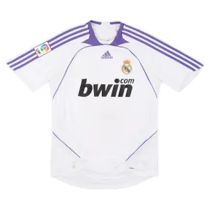 Real Madrid 2007/08 Maillot domicile rétro - Blanc