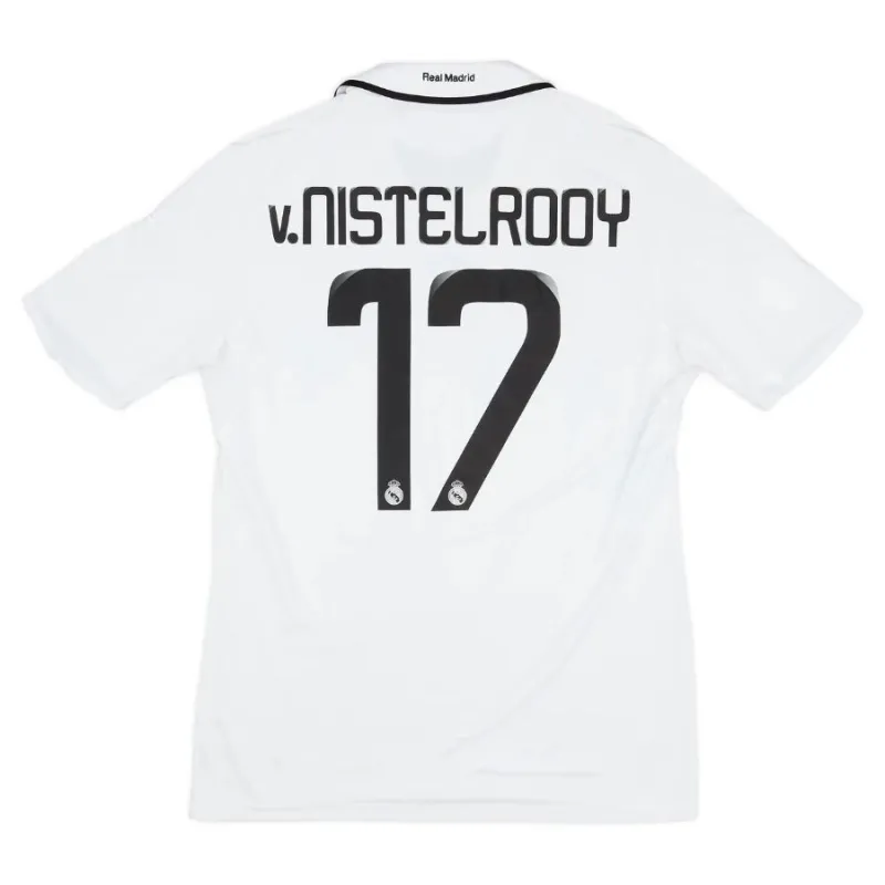 Real Madrid V.NISTELROOY 2008/09 Camiseta retro local - Blanca